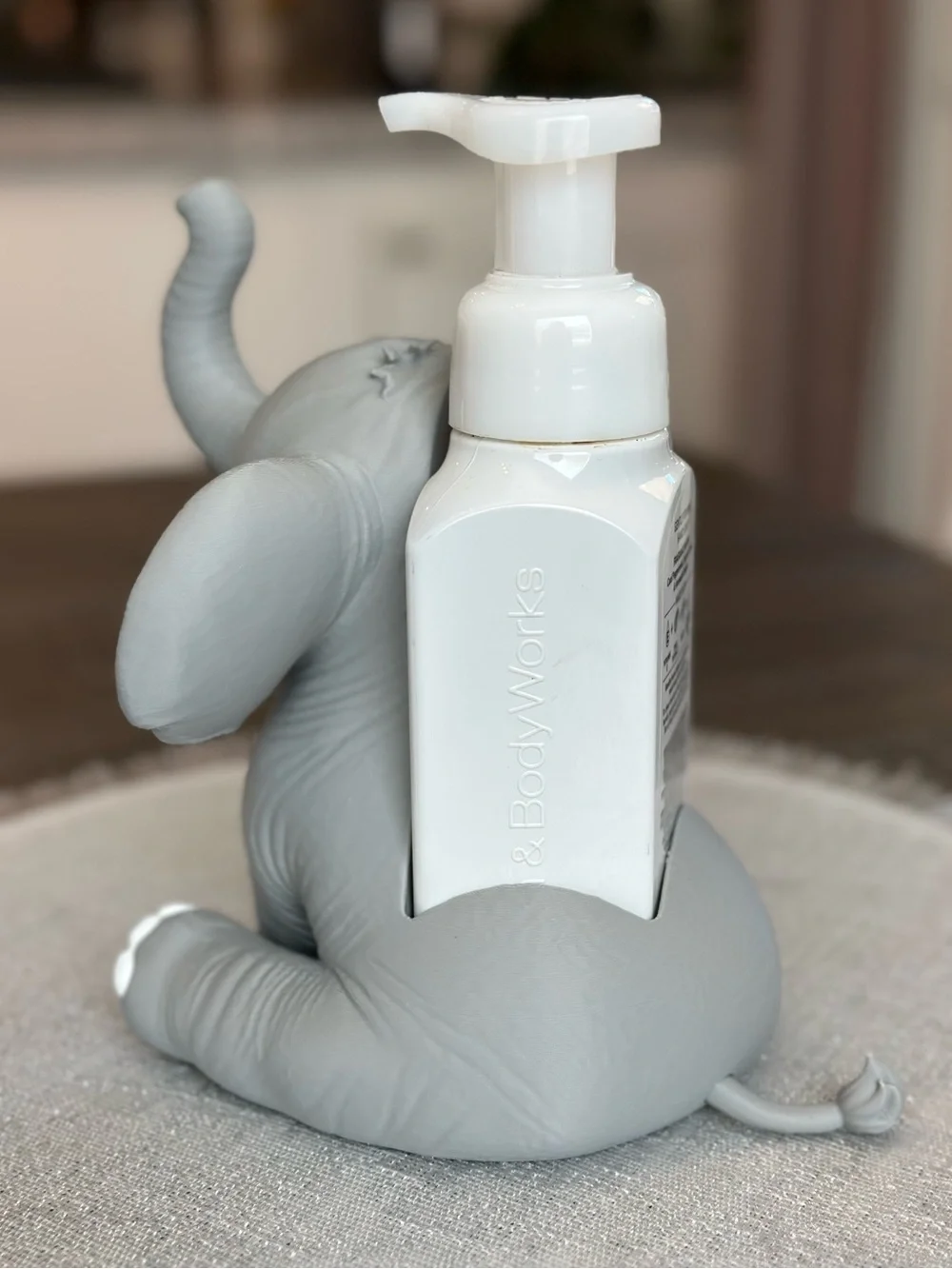 Gray Elephant Foaming Soap Holder for Bath & Body Works Bottles
